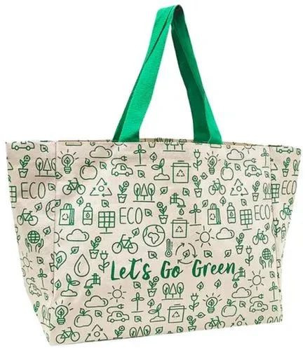 Printed Cotton Shopping Bag, Handle Type : Loop Handle