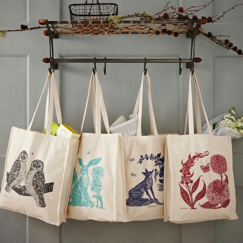 Printed Stylish Canvas Tote Bag for Shopping