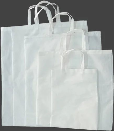 White Roto Cotton Cloth Bag for Shopping