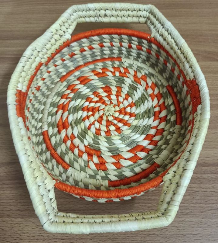 Sabai Grass Storage Basket, Finish Type : Fine Finish