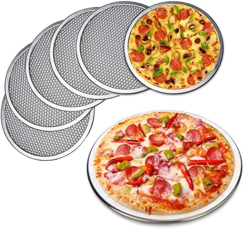 Alunimum Pizza Pan, Color : Grey