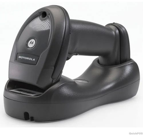 Plastic Motorola Cordless Barcode Scanner, Color : Black