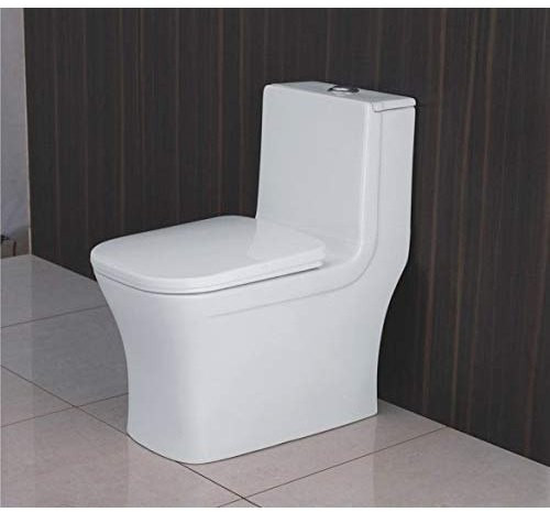Polished Ceramic One Piece Toilet Seat, Shape : Rectangular
