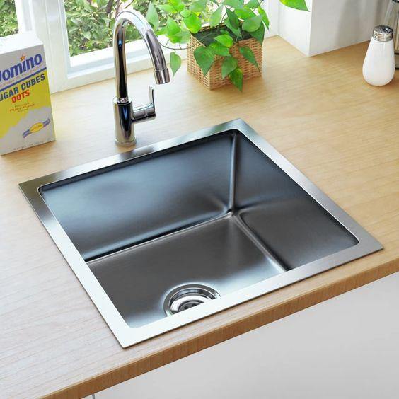 Polished Single Bowl Kitchen Sink, Rust Material : Stainless Steel