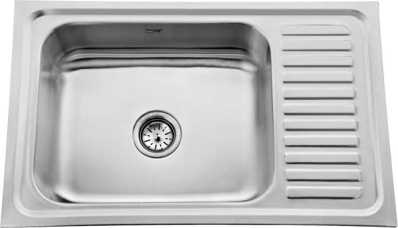 Non Polished Stainless Steel Kitchen Sink, Shape : Square