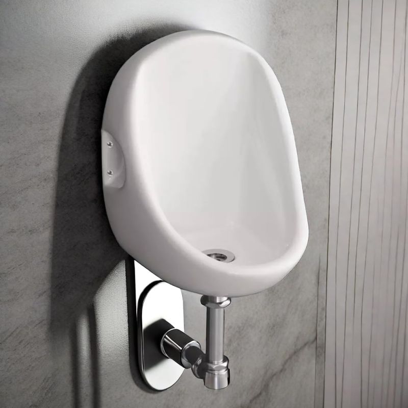 White Ceramic Wall Mounted Urinal Pan for Hotels, Malls, Office