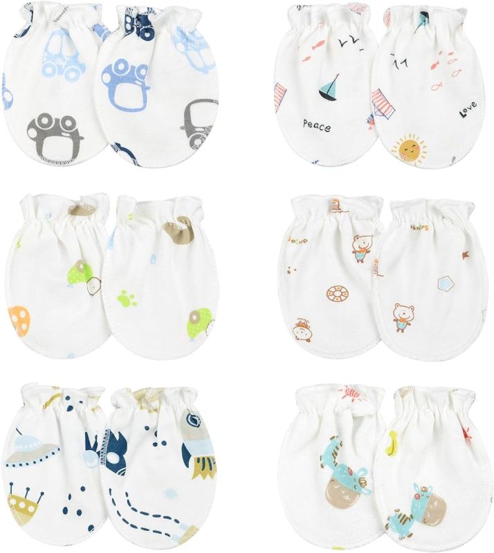 Printed Cotton Baby Boy Mitten, Packaging Type : Plastic Bag