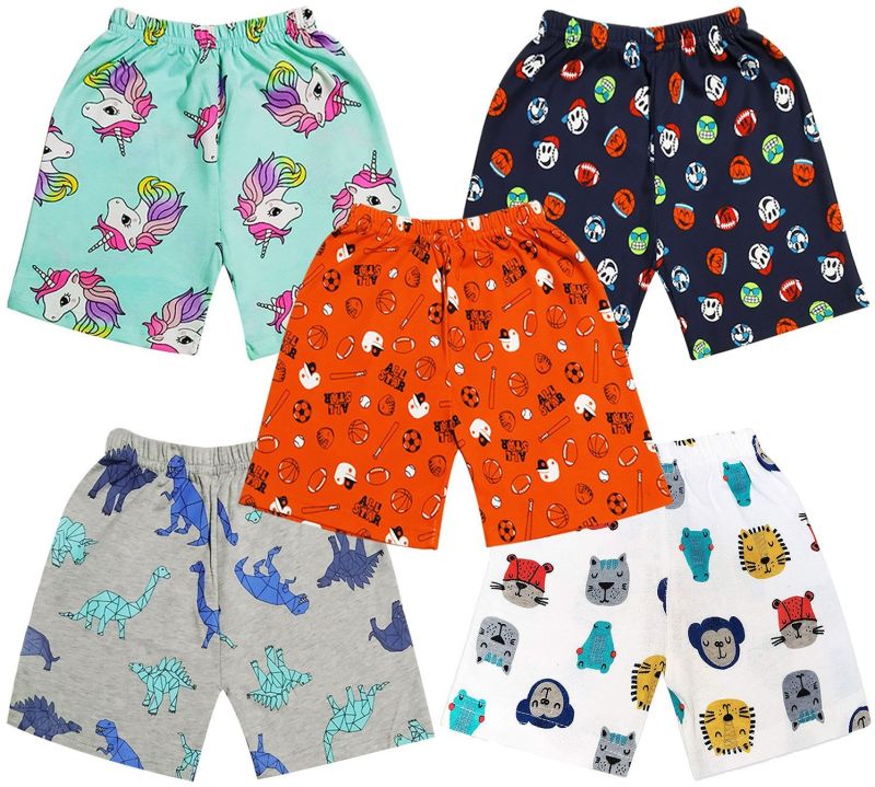 Cotton toddler boys printed shorts, Technics : Machine Made