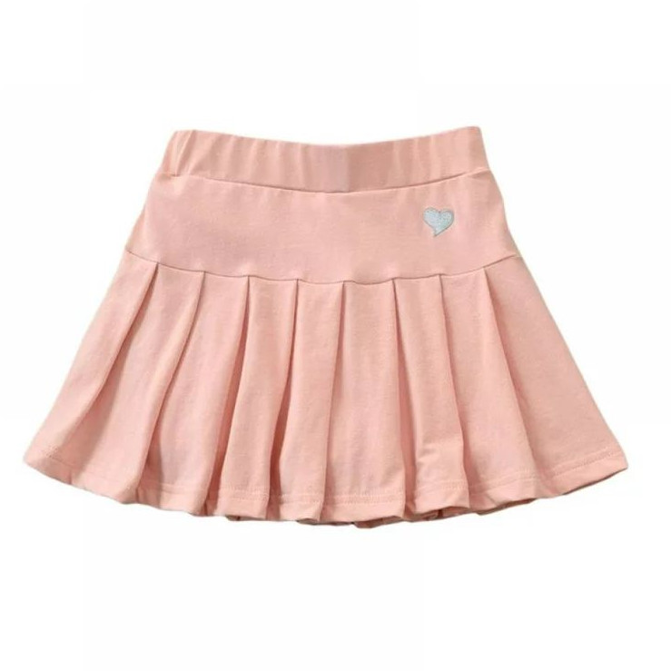 Plain Polyester Toddler Girls Short Skirt, Color : Pink