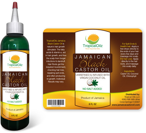 Printed Polyester Hair Oil Bottle Labels for Industrial