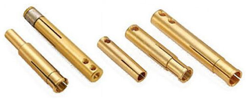 Polished Brass Socket Pins, Shape : Round