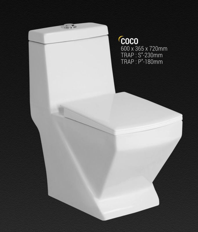 Ceramic Polished COCO Western Toilet Seat, Shape : Oval