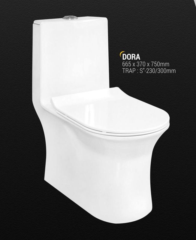 Ceramic Polished Dora Western Toilet Seat, Shape : Oval