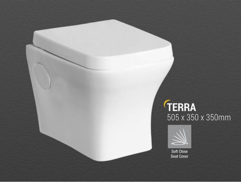 Havit Polished Ceramic Terra Wall Hung Toilets for Plain