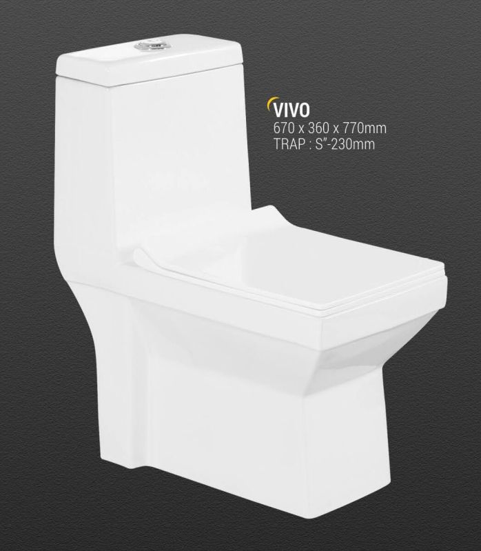 Ceramic Polished Vivo Western Toilet Seats, Shape : Oval