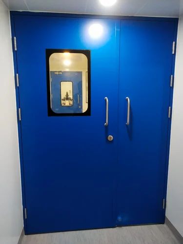 MildSteel Finished Scientific Clean Room Doors, Color : Blue