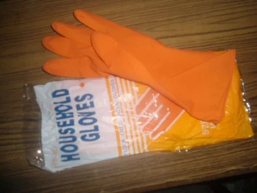 Plain Rubber House Hold Hand Gloves for Householding Work
