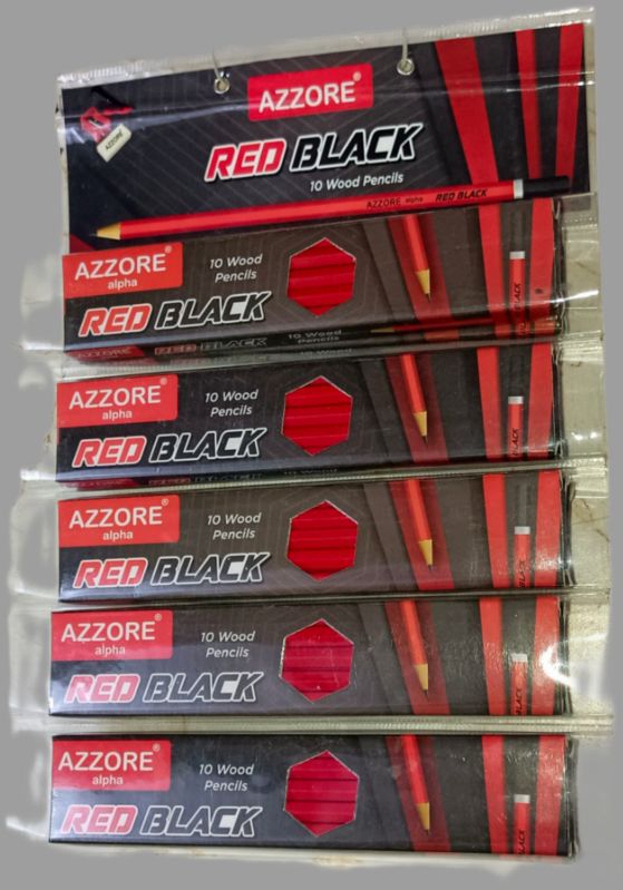 Azzore Alpha Red Black Pencils For Writing