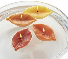 Paraffin Wax Floating Leave Candles for Lighting, Decoration