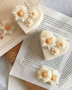 Floral Heart Candles
