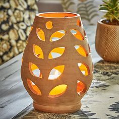 Polished Terracotta Lantern for Lamping Use