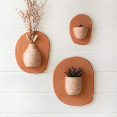Plain Terracotta Wall Vase for Hotel Decor, Home Decor