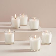 Plain Glossy Paraffin Wax White Votive Container Candles for Lighting, Decoration