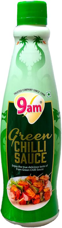 9am Green Chilli Sauce, Form : Liquid