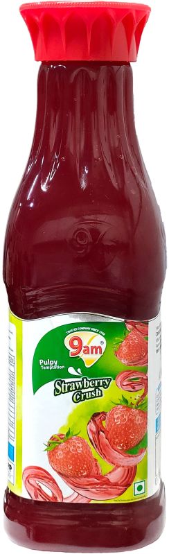 9am Strawberry Fruit Crush, Packaging Size : 750ml, 1Ltr, 5Ltr