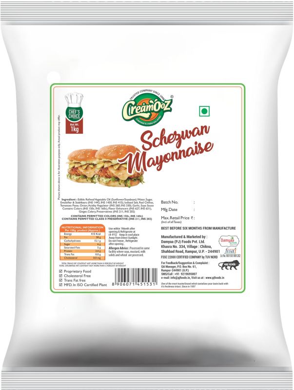 Creamooz Schezwan Mayonnaise, Form : Paste