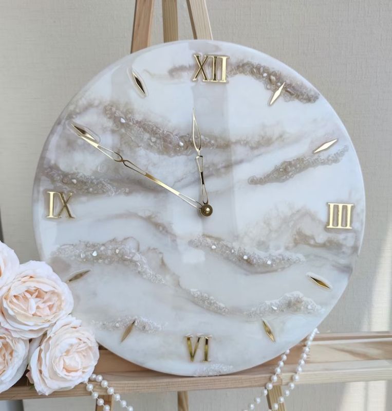 Decorative Marble Clock for Home, Office