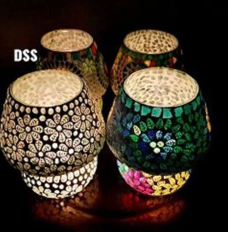 Mosaic Handmade Tealight Holder for Decoration