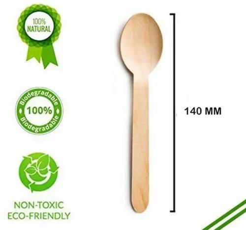 Plain 140 mm Wooden Spoons for Home, Party, Restaurant