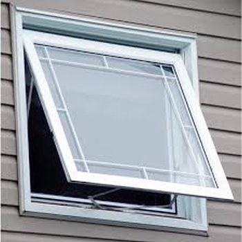 Polished Awning Window, Frame Material : UPVC