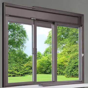 Plain Polished Double Track Sliding Window