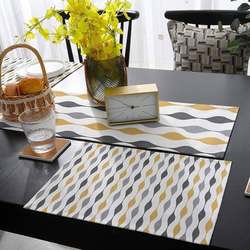 Printed Cotton Table Mat, Shape : Rectangular