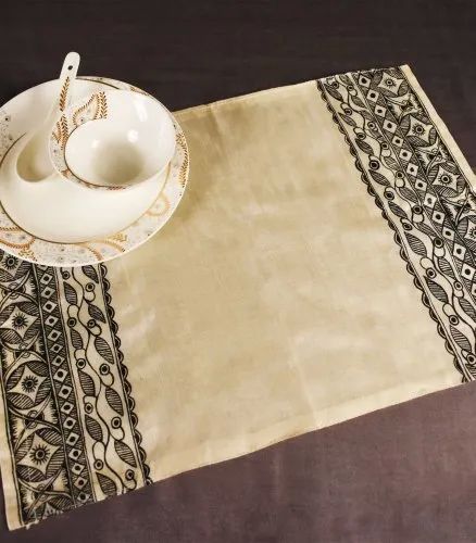 Silk Table Mat, Shape : Rectangular