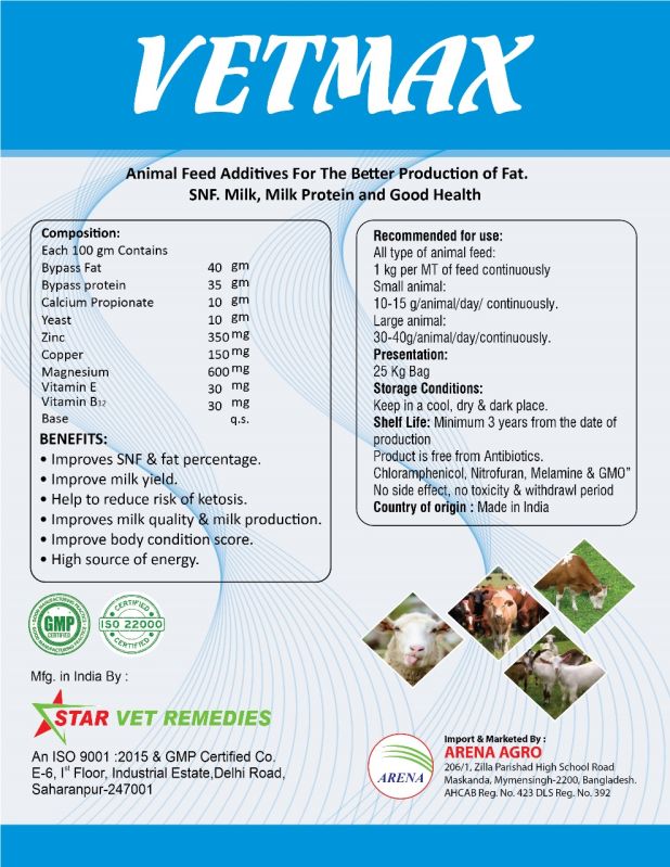 Natural Vetmax for Fat Production