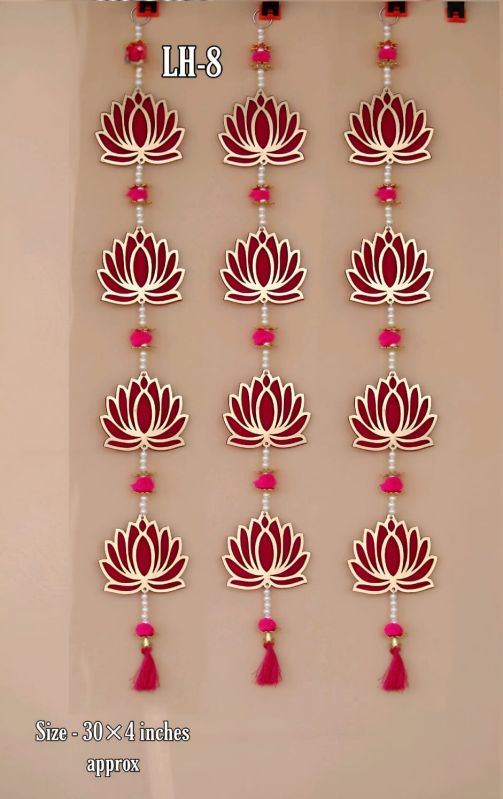Modern Art Color Coated Lotus Tassel Wall Hanging for Decoration