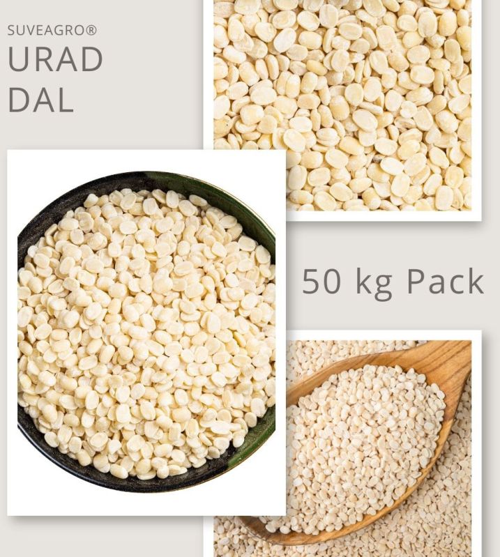 Premium Quality Suveagro Urad Dal Split White (Mash Dal / White Gram Split)