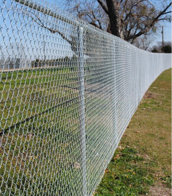 Polished Steel Chainlink Fence, Weave Style : Cross, Twisted