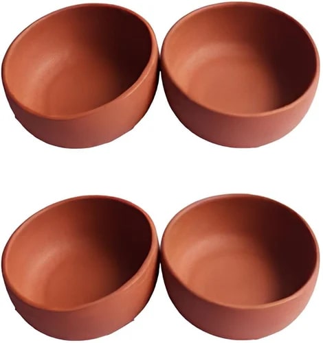 Polished Plain Clay Round Bowl, Color : Brown
