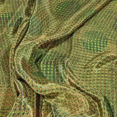 10823_10f Green and Olive Viscose Fabric for Lining