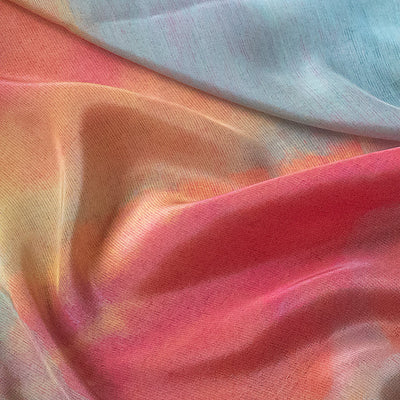 4242023_8f  Pink and Orange Viscose Fabric