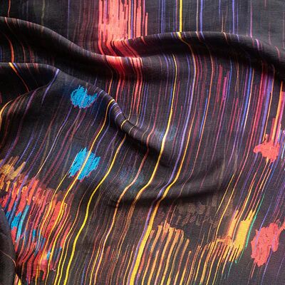 82923_5f Black and Red Viscose Fabric for Home Textile