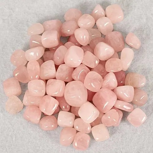 Polished Beads Rose Quartz Tumbles Stone, Gemstone Shape : Square