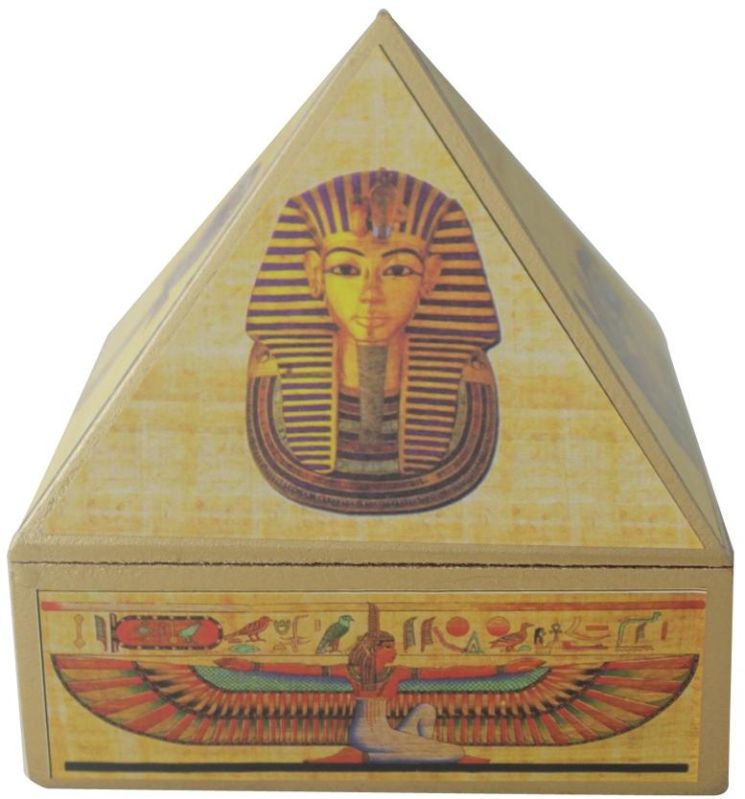 Wood Pyramid Wish Box, Color : Multi Colour