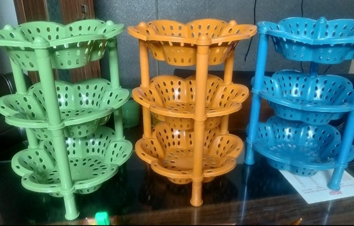 3 Shelf Plastic Kitchen Basket