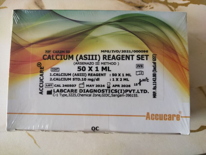 Accucare Calcium Reagent Set, Color : White