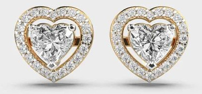 Diamond Studded Gold Earrings, Gender : Female